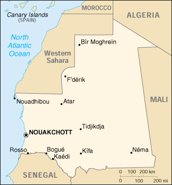 Mauritania map