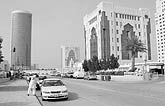 Le centre-ville de Doha, capitale du Qatar, le 25 mars | D.R.