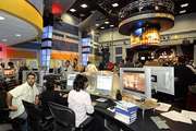 Al-Jazeera's broadcasting center in Doha, Qatar. The company plans to launch an English-language international service later this year.