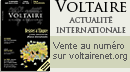 Vente au numéro de « Voltaire », la revue papier